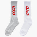 Travis Scott Astroworld Cacti Logo Set of 2 Socks Grey/White