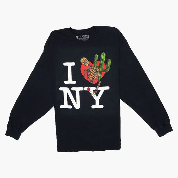 Travis Scott Astroworld Miluji NY L/S TEA Black