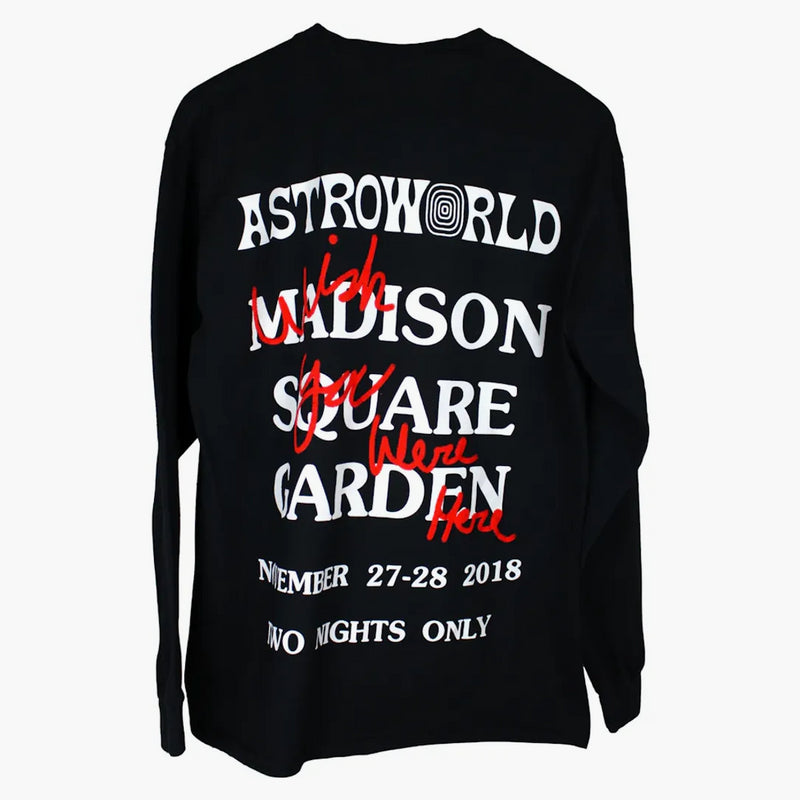 Travis Scott Astroworld Miluji NY L/S TEA Black