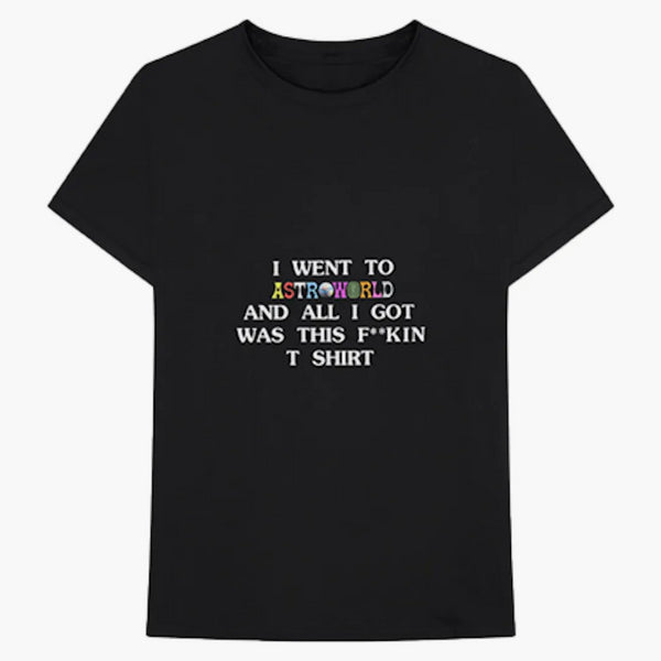 Travis Scott Astroworld I Went To Astroworld Tee Black