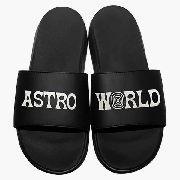 Logo Travis Scott Slides Travis Scott Astroworld Black/White