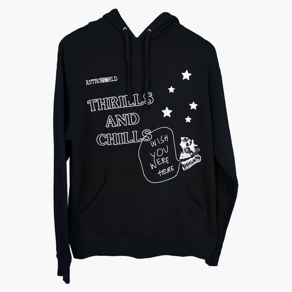 Travis Scott Astroworld Lollapalooza Thrills And Chills Hoodie Black