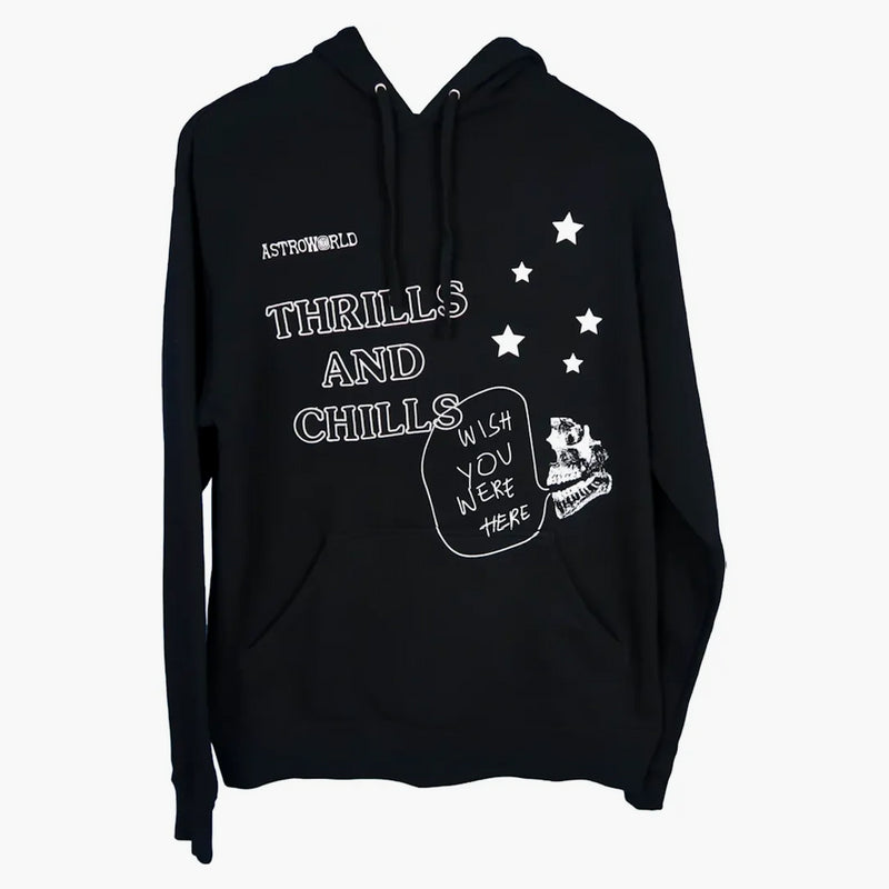 Travis Scott Astroworld Lollapalooza Thrills And Chills Hoodie Black