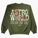 Travis Scott Astroworld Tour Skipping Bear Crewneck Olive