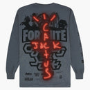 Travis Scott Back Bling L/s Tee Washed Grey