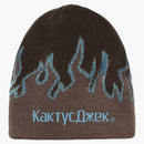 Travis Scott Cj Flame Logo Beanie Black/grey