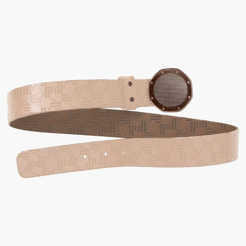 Travis Scott CJ x Audimars Piguet Allover Logo Belt Light Brown