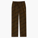 Travis Scott CJ X Audemars Piguet Logo Silk Pajama Pants Brown