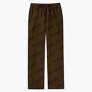 Travis Scott CJ X Audemars Piguet Logo Silk Pajama Pants Brown