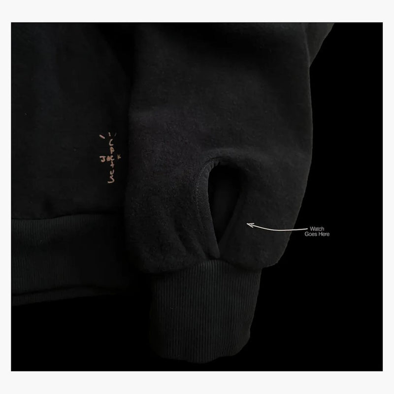 Travis Scott CJ x Audimars Piguet Split Logo Zip Up Hoodie Black