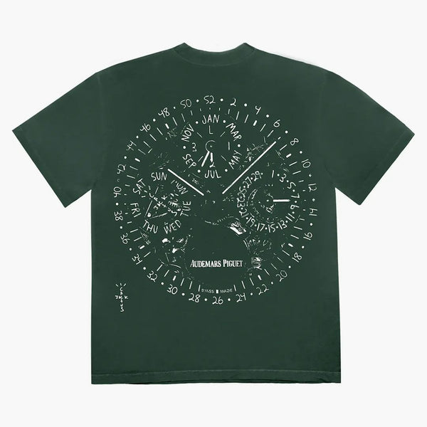 Travis Scott Cj X Audemars Piguet Watch Face Tee Green