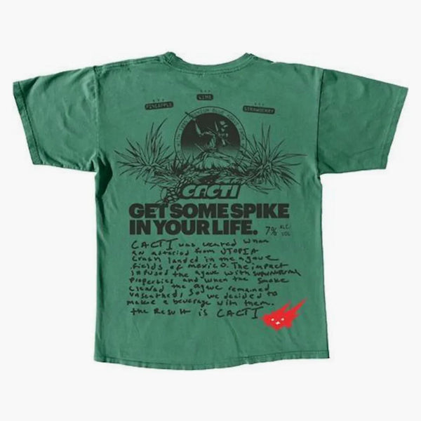 Travis Scott Cacti Get Some Spike (uber Eats Exclusive) T-shirt Green