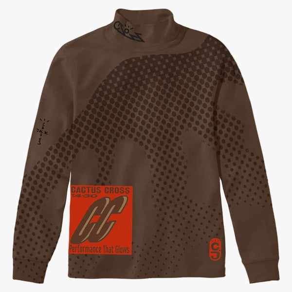 Travis Scott Cactus Jack Cc Sport Mock Neck Brown
