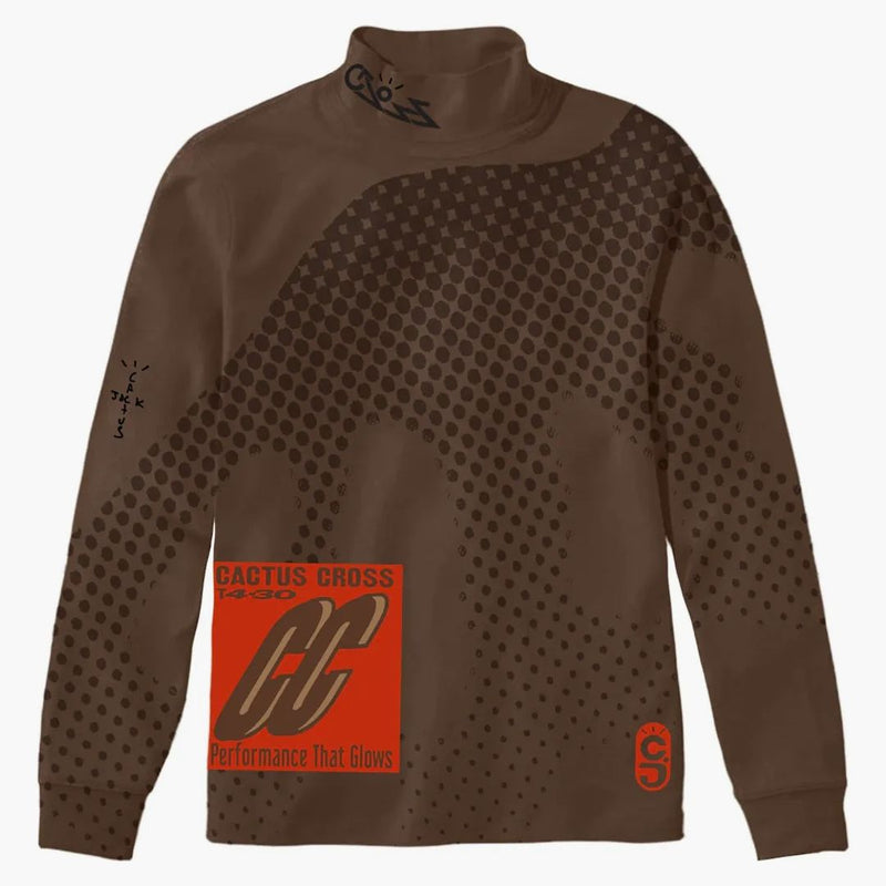 Travis Scott Cactus Jack Cc Sport Mock Neck Brown