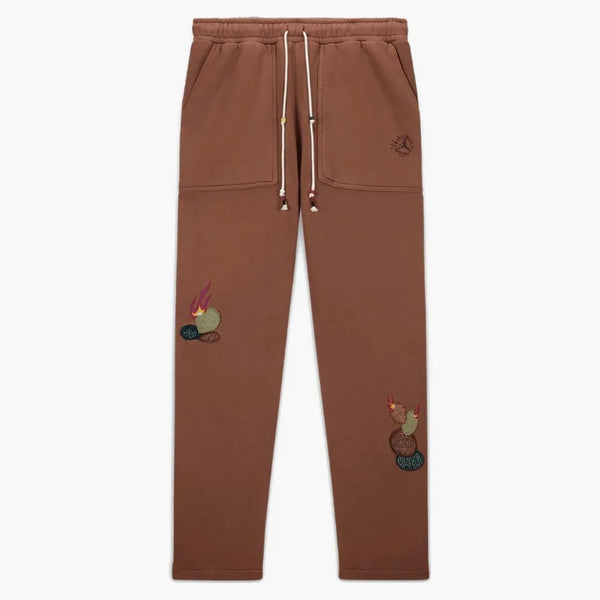 Travis Scott X Jordan Fleece Pants (asia Sizing) Archaeo Brown