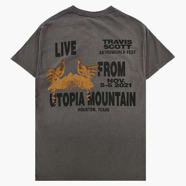 Tričko Travis Scott Flower Portal Grey