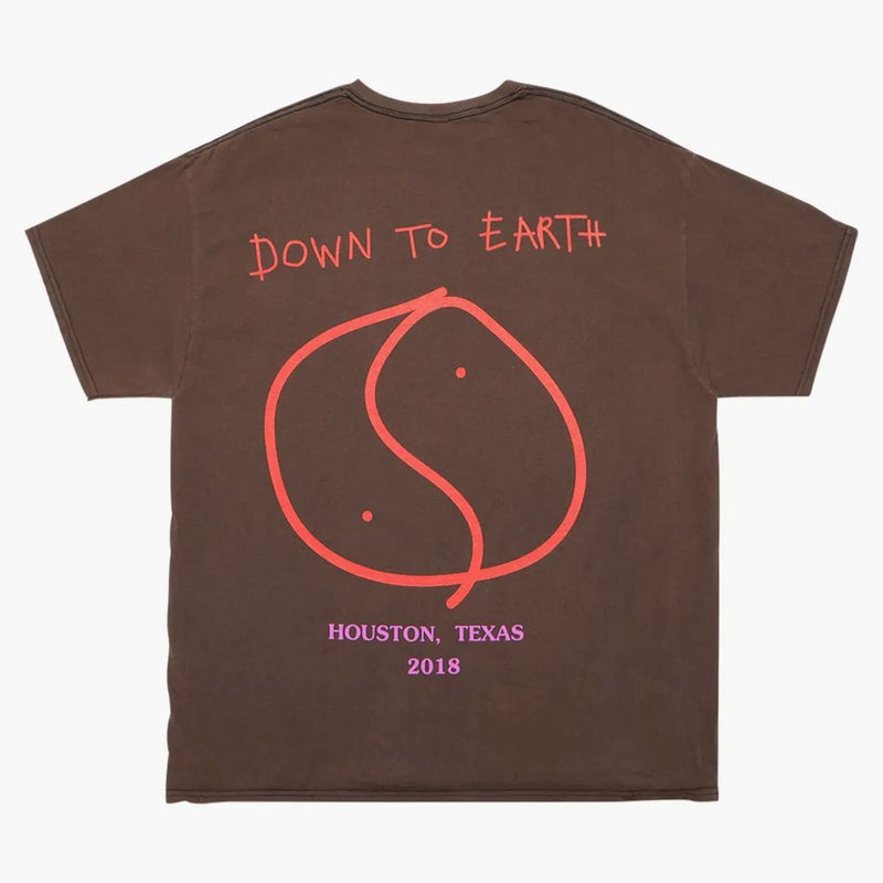 Travis Scott Happy Face Festival Tea Bleached Brown
