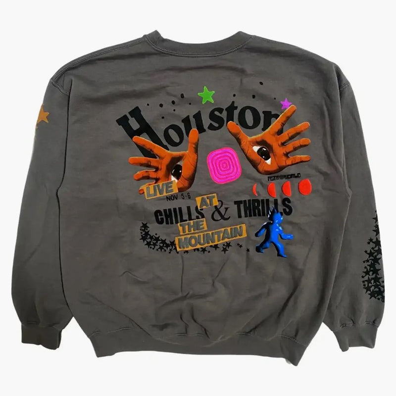 Travis Scott Houston Crewneck Grey