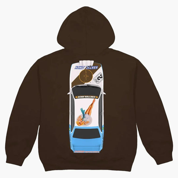 Travis Scott Jackboys vozidlo Hoodie Brown