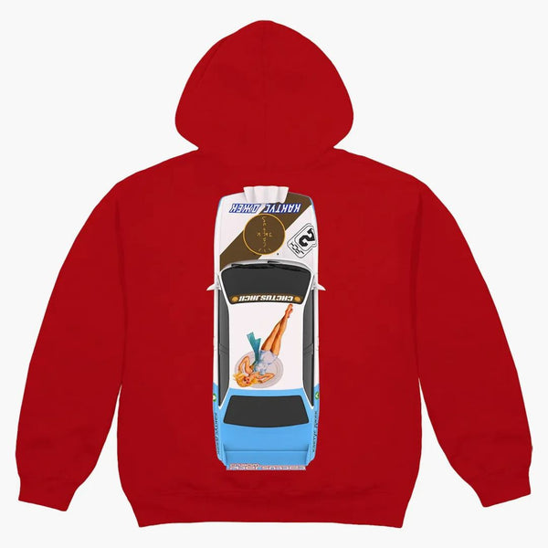 Travis Scott Jackboys vozidlo Hoodie Red