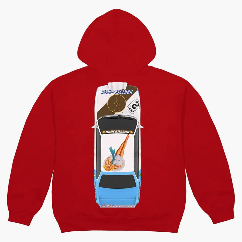 Travis Scott Jackboys vozidlo Hoodie Red