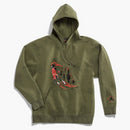 Travis Scott Jordan Washed Suede Hoodie Olive