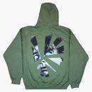 Travis Scott Astroworld Shaattered Face Hoodie Olive