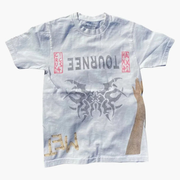 Tričko Travis Scott Metlife Tourne Vintage White
