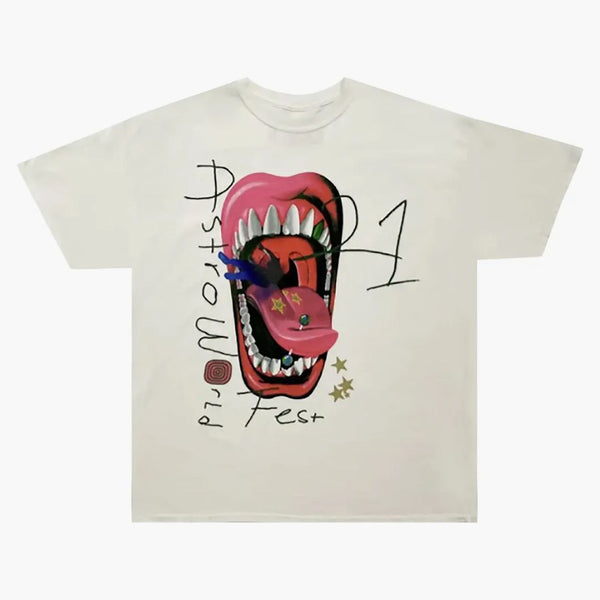 Travis Scott Mouth T-shirt White