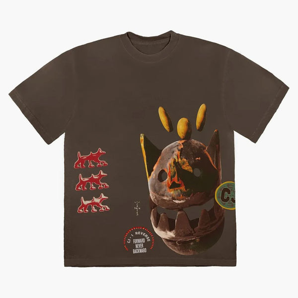 Travis Scott Never Backward T-shirt Brown