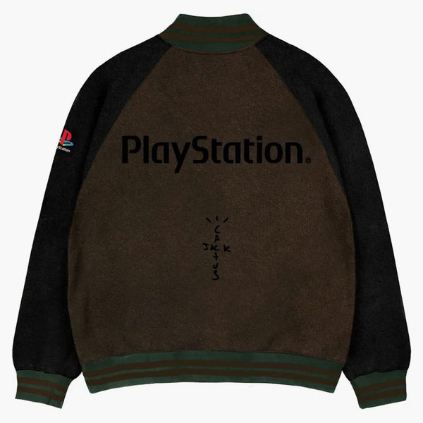 Travis Scott PS Crew Crew Varsity Jacket Brown/Black