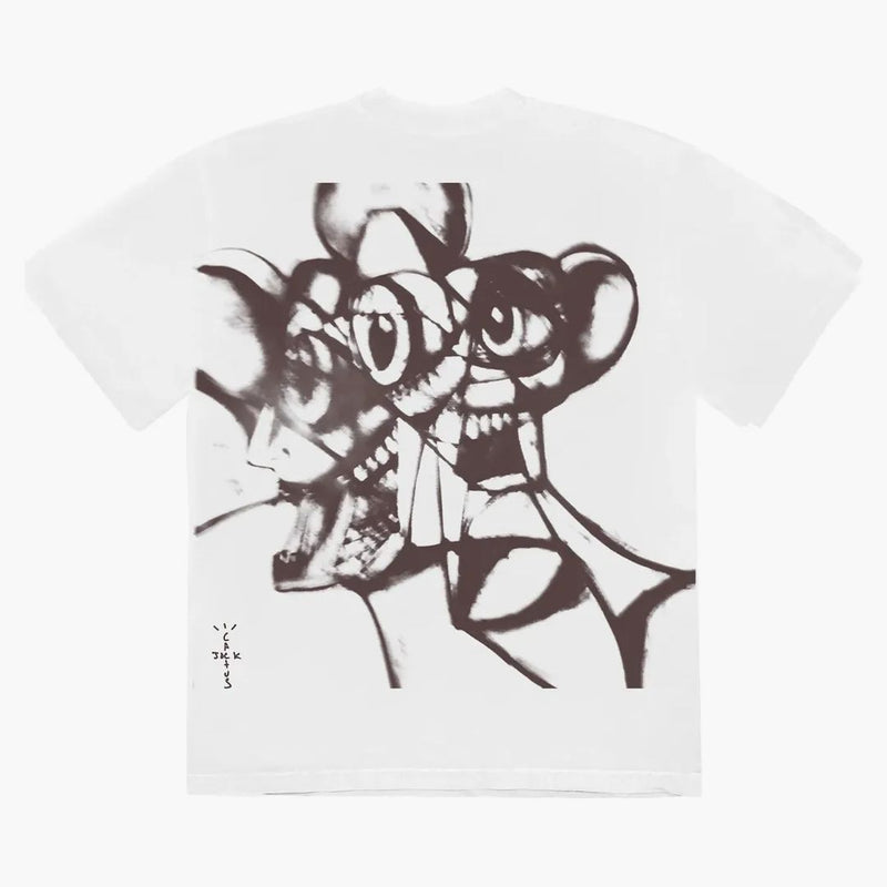 Travis Scott Portrét trička Travis Wip White