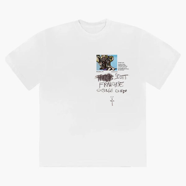 Travis Scott Portrét trička Travis Wip White