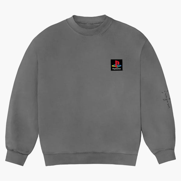 Travis Scott PS Classic Youth Crewneck Washed Grey