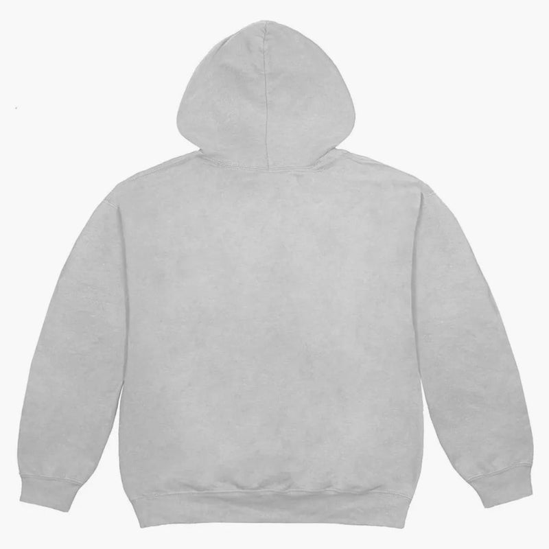 Travis Scott che corre grigio grigio con cappuccio di varsity selvaggio