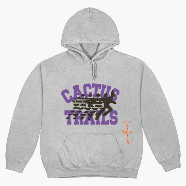 Travis Scott běží divokou varsity mikinu Heather Grey