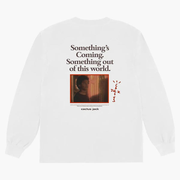 Travis Scott něco přichází i l/s tričko bílé