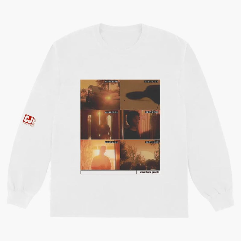Travis Scott něco přichází i l/s tričko bílé