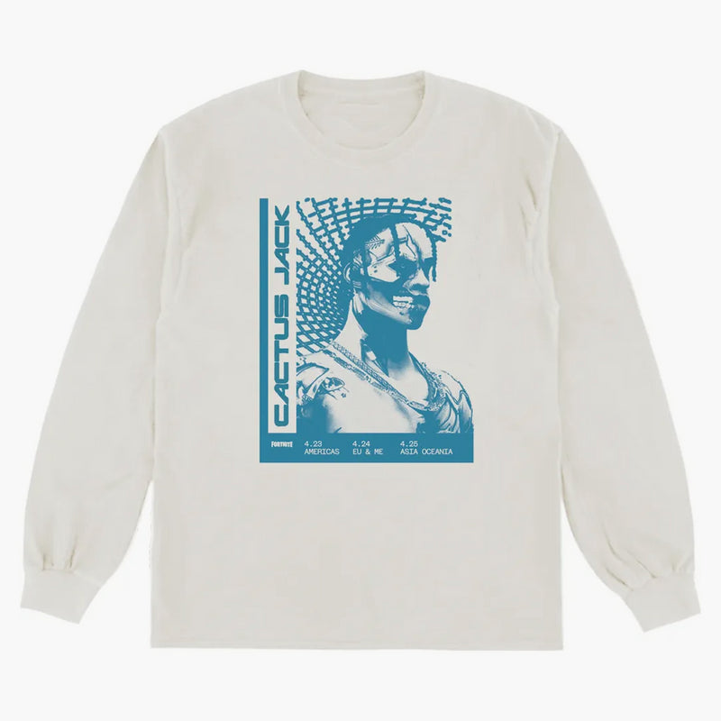 Travis Scott T-3500 Opakujte L/S Tee White