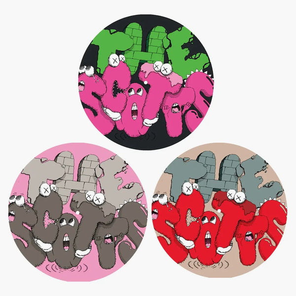 Travis Scott Scotts Kaws Picture Disc Black/Pink/Beige Set