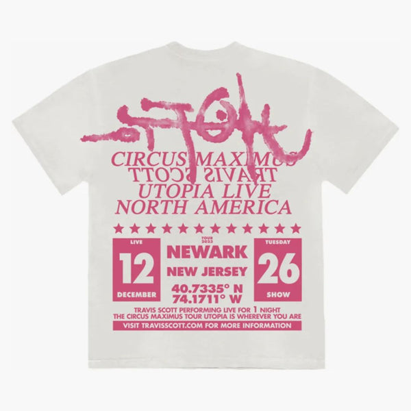 Travis Scott Utopia Is In Newark Tee White