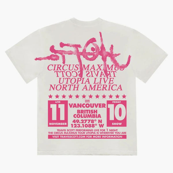 Travis Scott Utopia je ve Vancouveru exkluzivní cirkus maximus čaj bílý