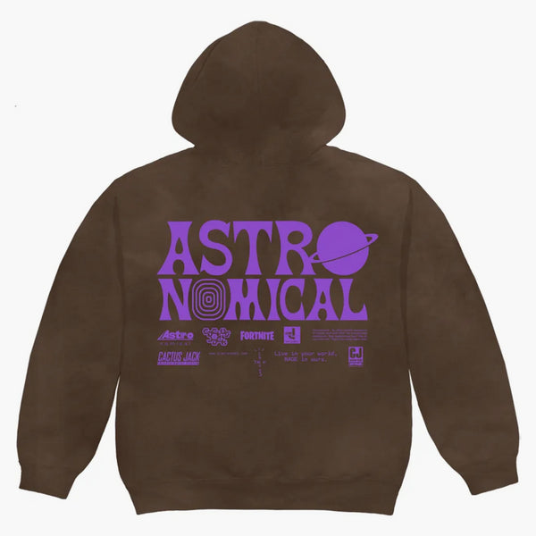Travis Scott World Event Hoodie Blached Black