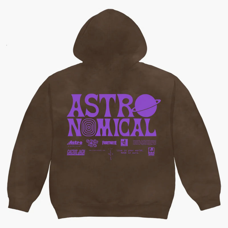 Travis Scott World Event Hoodie Blached Black