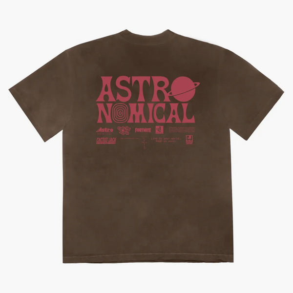 Tričko Travis Scott World Event Blached Black