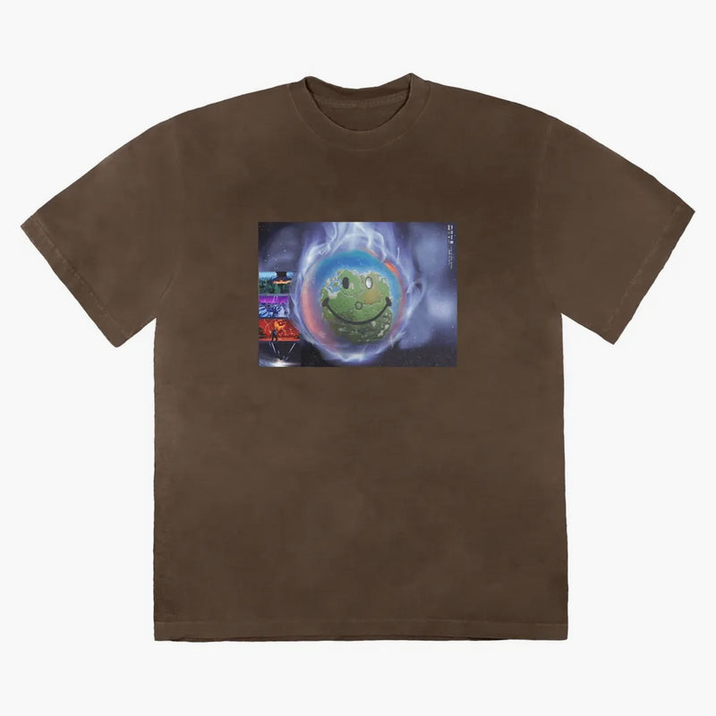Tričko Travis Scott World Event Blached Black