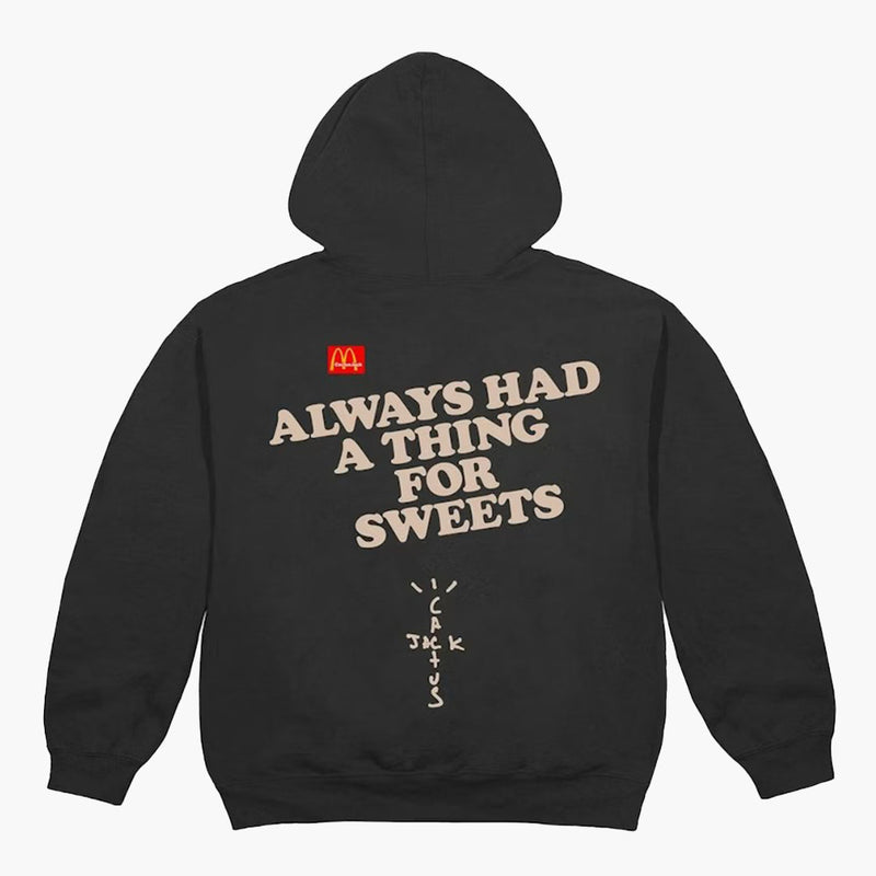 Travis Scott X Mcdonald's Apple Pie Hoodie Washed Black
