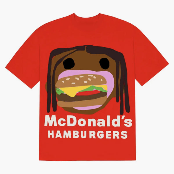 Travis Scott X Cpfm 4 Cj Burger Mouth T-shirt Red