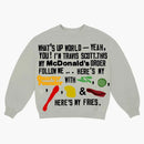 Travis Scott X Cpfm 4 Cj Script Crewneck Sweatshirt Grey
