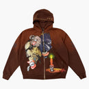 Travis Scott X Ecko Maintance Zip Hoodie Brown